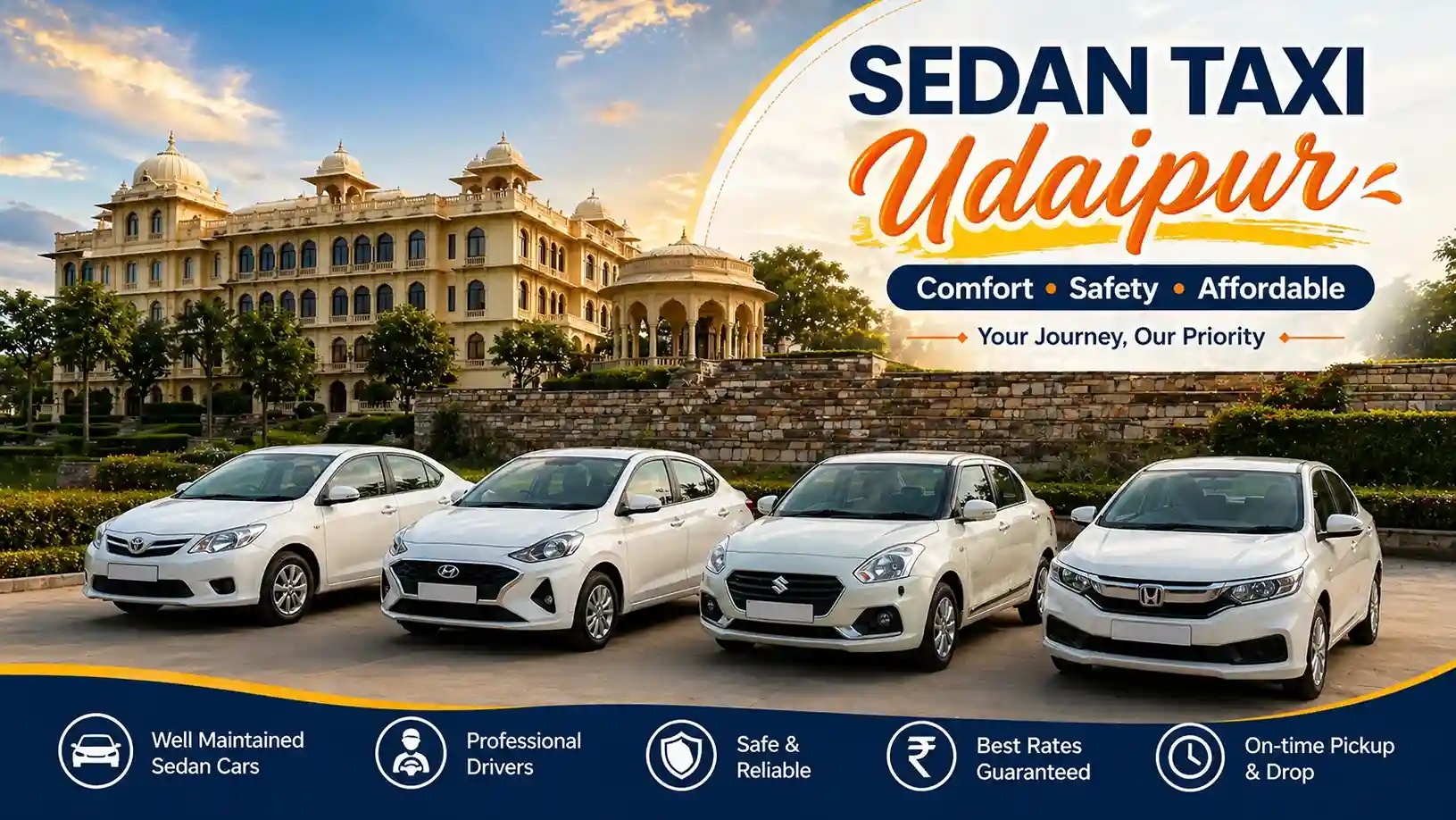 Sedan Taxi Udaipur: Complete 2026 Guide to Book Affordable & Reliable Rides