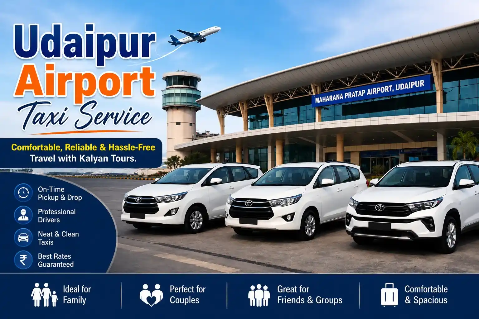 Udaipur Airport Taxi Service – Comfortable, Reliable & Hassle-Free Travel with Kalyan Tours